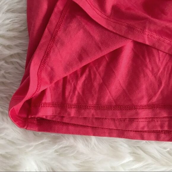 TRINA TURK Jersey Knit Sheath Dress Stretch Short Sleeve Blouson Coral Small New - Picture 10 of 16